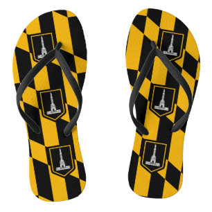 Adult Slim Straps met vlag van Baltimore, Verenigd Teenslippers