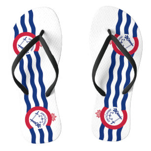 Adult Slim Straps met vlag van Cincinnati, Verenig Teenslippers