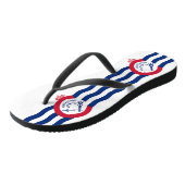 Adult Slim Straps met vlag van Cincinnati, Verenig Teenslippers (Schuin)