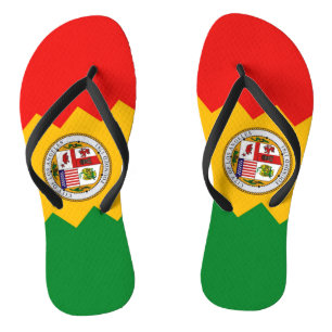 Adult Slim Straps met vlag van Los Angeles, Vereni Teenslippers