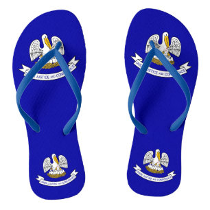 Adult Slim Straps met Vlag van Louisiana, Verenigd Teenslippers