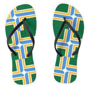 Adult Slim Straps met vlag van Portland, Verenigde Teenslippers