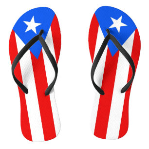 Adult Slim Straps met vlag van Puerto Rico, Vereni Teenslippers