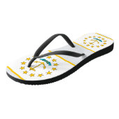 Adult Slim Straps met vlag van Rhode Island, Veren Teenslippers (Schuin)