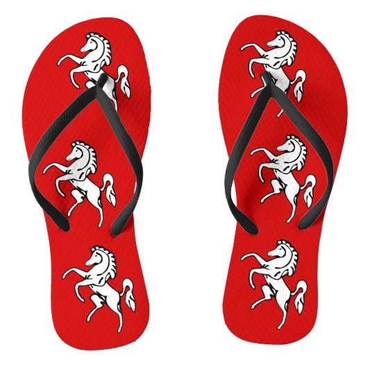 Adult Slim Straps with Flag of Kent County Teenslippers (Voetbed)