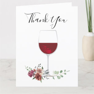 adulte, carte de remerciements de la fête du vin