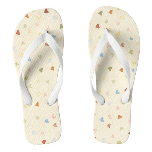 Adulte, larges tongs de sangle / Coeurs (Semelle)