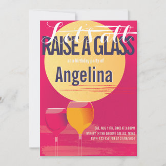 Adulte minimaliste invitation d'anniversaire sans