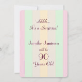 Adulte Pastel Striped SURPRISE Invitation (Devant)