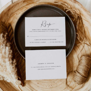 Adulte uniquement Carte RSVP de mariage deux inv