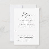 Adulte uniquement moderne | Carte RSVP de mariage  (Devant)