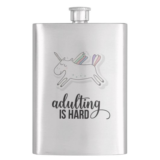 Adulteren is moeilijk grappig heupfles (Voorkant)