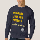 Adults' Hanukkah Sweatshirt - "Make latkes" (Devant)