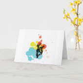 Adv die Colorfull berijden Kaart (Gele Bloem)