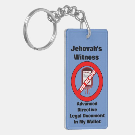 Advanced Directive Sleutelhanger, geen bloed Sleutelhanger (Voorkant Links)