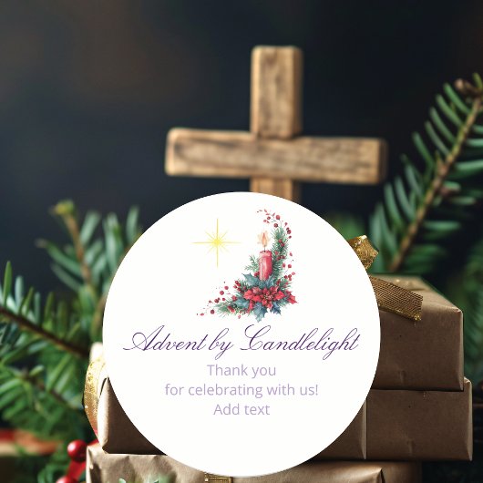 Advent by Candlelight Women Ministry P Christmas Ronde Sticker