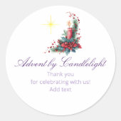 Advent by Candlelight Women Ministry P Christmas Ronde Sticker (Voorkant)