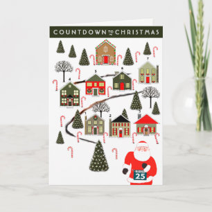 Advent Calendar-kerstkaart Feestdagen Kaart
