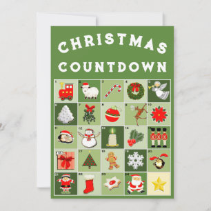 Advent Calendar-kerstkaart Feestdagenkaart