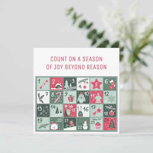 Advent Calendar-kerstkaart Kaart (Staand voorkant)