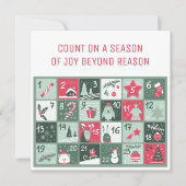 Advent Calendar-kerstkaart Kaart (Voorkant)