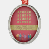 Advent Calendar-kerstnamen Metalen Ornament (Links)