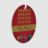 Advent Calendar-kerstnamen Ornament (voorkant)