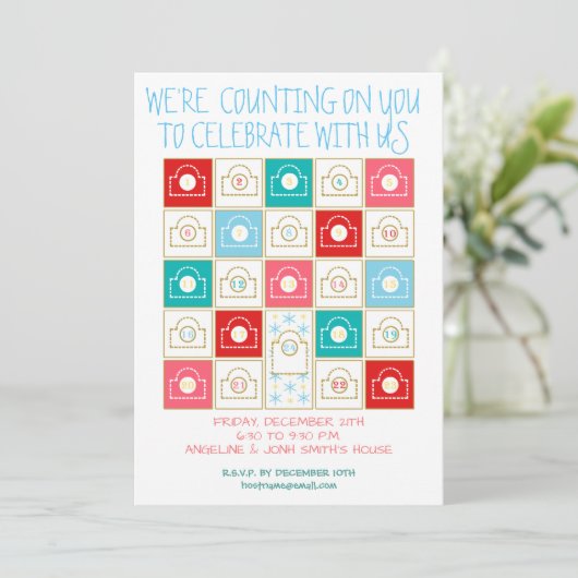 Advent Calendar personaliseren Kaart (Staand voorkant)