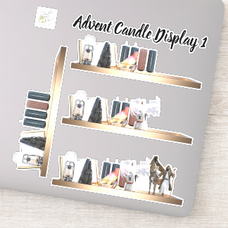 Advent Candle Display 1 verwijderbare vinyl Sticke Sticker