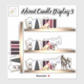 Advent Candle Display 3 verwijderbare vinyl Sticke Sticker (Vel)