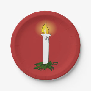 Advent Candle Red Papieren Bordje