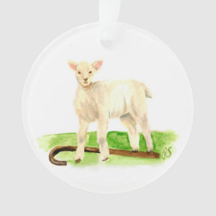 Advent Jesse Tree Staff en Lamb Ornament