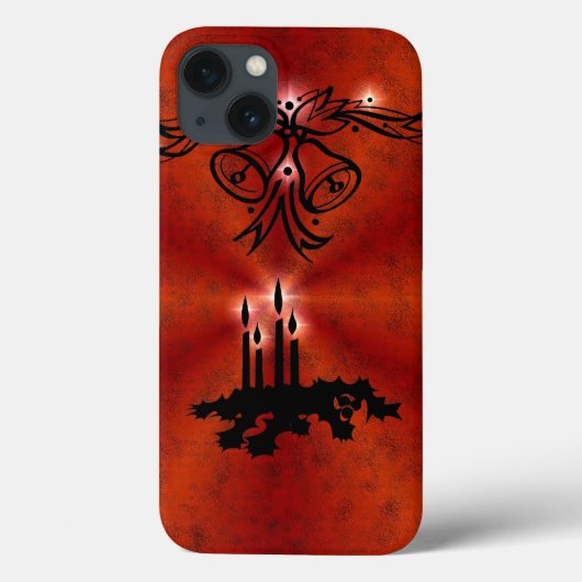 Advent, kerstArtdeco op Rode Regenboog Case-Mate iPhone Case (Achterkant)