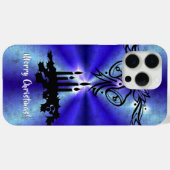 Advent, kerstartik op blauwe groene regenboog Case-Mate iPhone case (Achterkant (horizontaal))