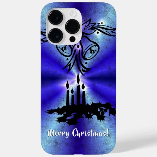 Advent, kerstartik op blauwe groene regenboog Case-Mate iPhone case (Achterkant)
