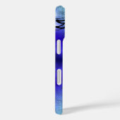 Advent, kerstboomschildering op blauwe groene rege Case-Mate iPhone case (Achterkant / Rechts)