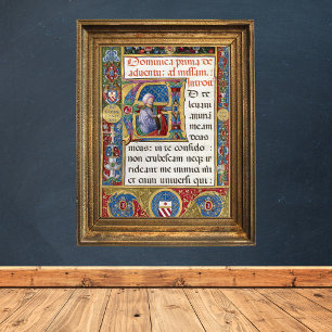 Advent Kerstliturgy Medieval Manuscript Poster