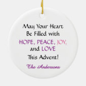 Advent Wreath Keramisch Ornament (Achterkant)