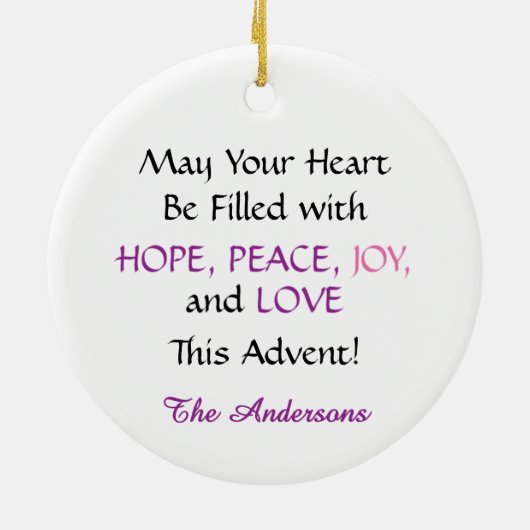 Advent Wreath Keramisch Ornament (Achterkant)