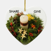 Advent Wreath-Ornament Keramisch Ornament (Achterkant)