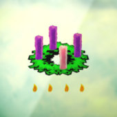 Advent Wreath Raamsticker (Vel 3)