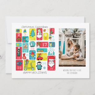 Adventkalender Kerst Foto Feestdagenkaart