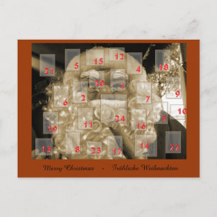 Adventskalender mit Nikolaus Feestdagenkaart