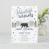 Adventure Attend Baby shower Invitation Marine (Debout devant)