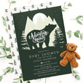 Adventure Attend Bear Baby shower Invitation
