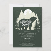 Adventure Attend Bear Baby shower Invitation (Devant)