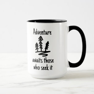 Adventure Attend Camping Forest Mug à deux tons