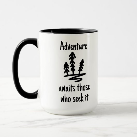 Adventure Attend Camping Forest Mug à deux tons (Gauche)