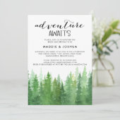 Adventure Attend Forêt Couples Douche Invitation (Debout devant)