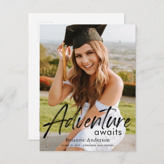 Adventure Attend la Faire-part d'obtention d'un di (Devant / Derrière)